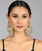 Gol Patti Jhumar Taar Earrings with Sheesha