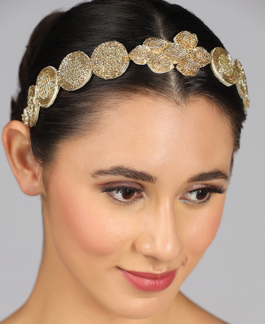 Golden Jaal Gol Patti Hairband