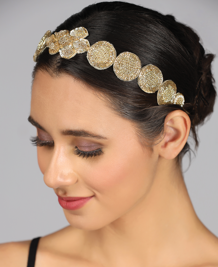 Golden Jaal Gol Patti Hairband