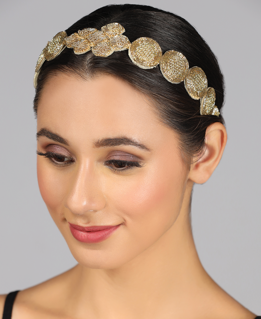 Golden Jaal Gol Patti Hairband