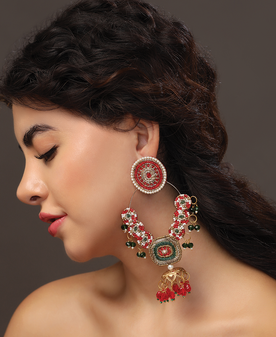 Simran Luthria in Gol Taar Earrings