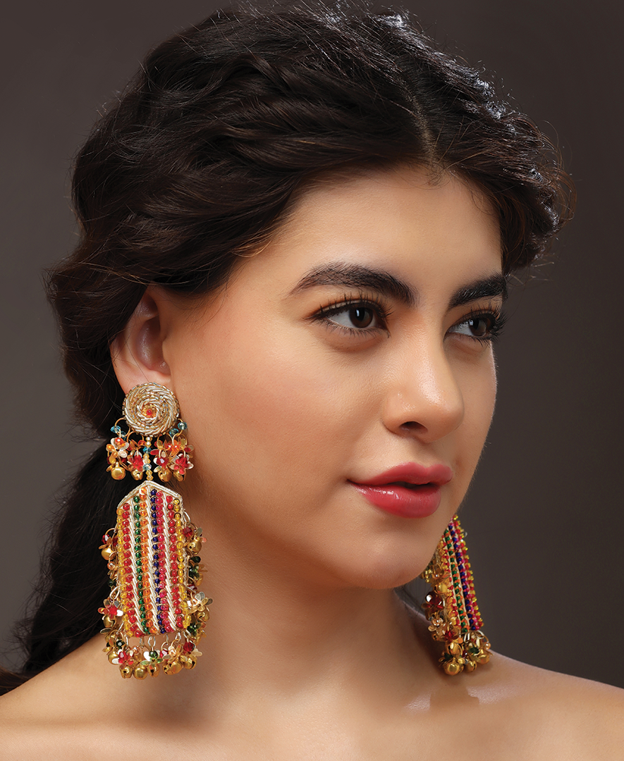 Multi Colour Rekha Earrings
