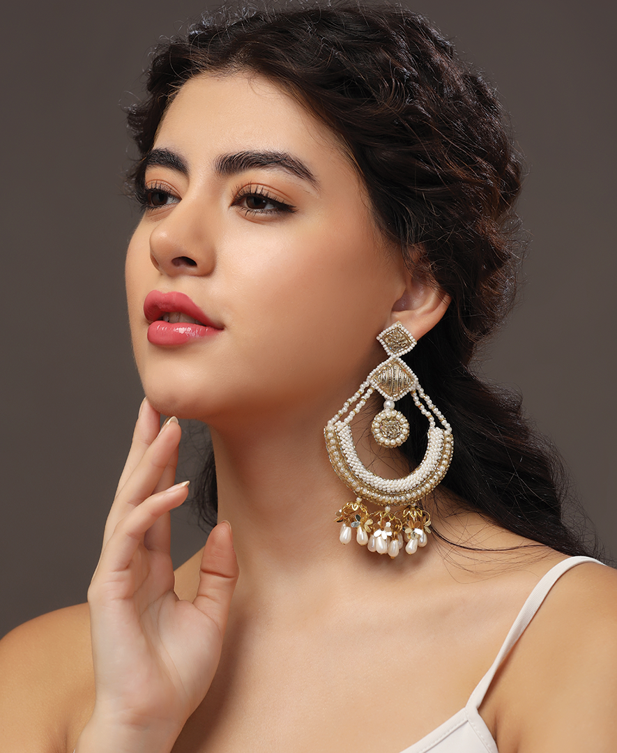 Pearl String Jhumar Earrings
