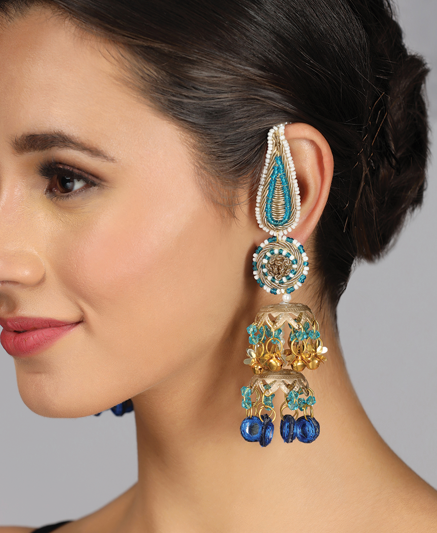 Paisley Chain with Double Katori Earrings