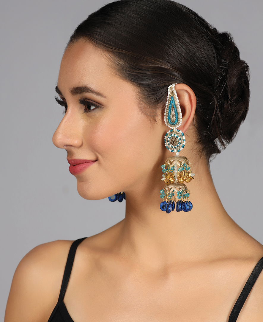 Paisley Chain with Double Katori Earrings