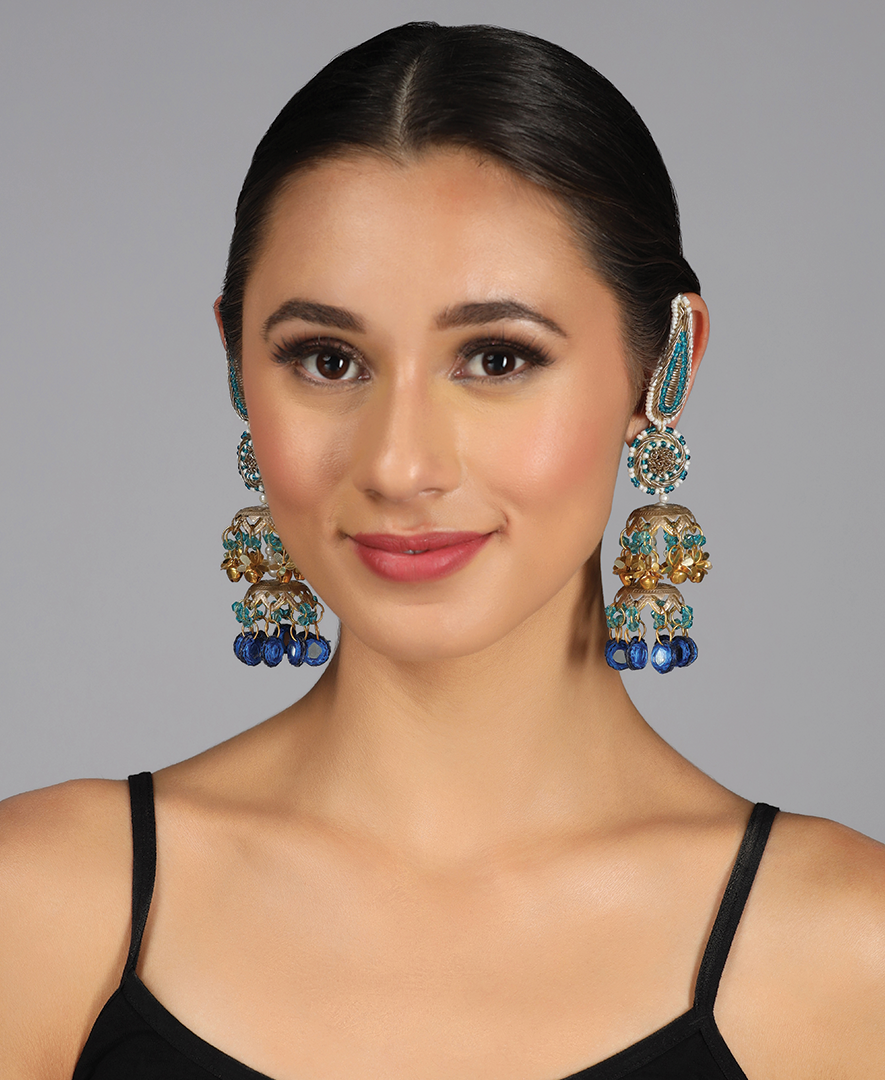 Paisley Chain with Double Katori Earrings