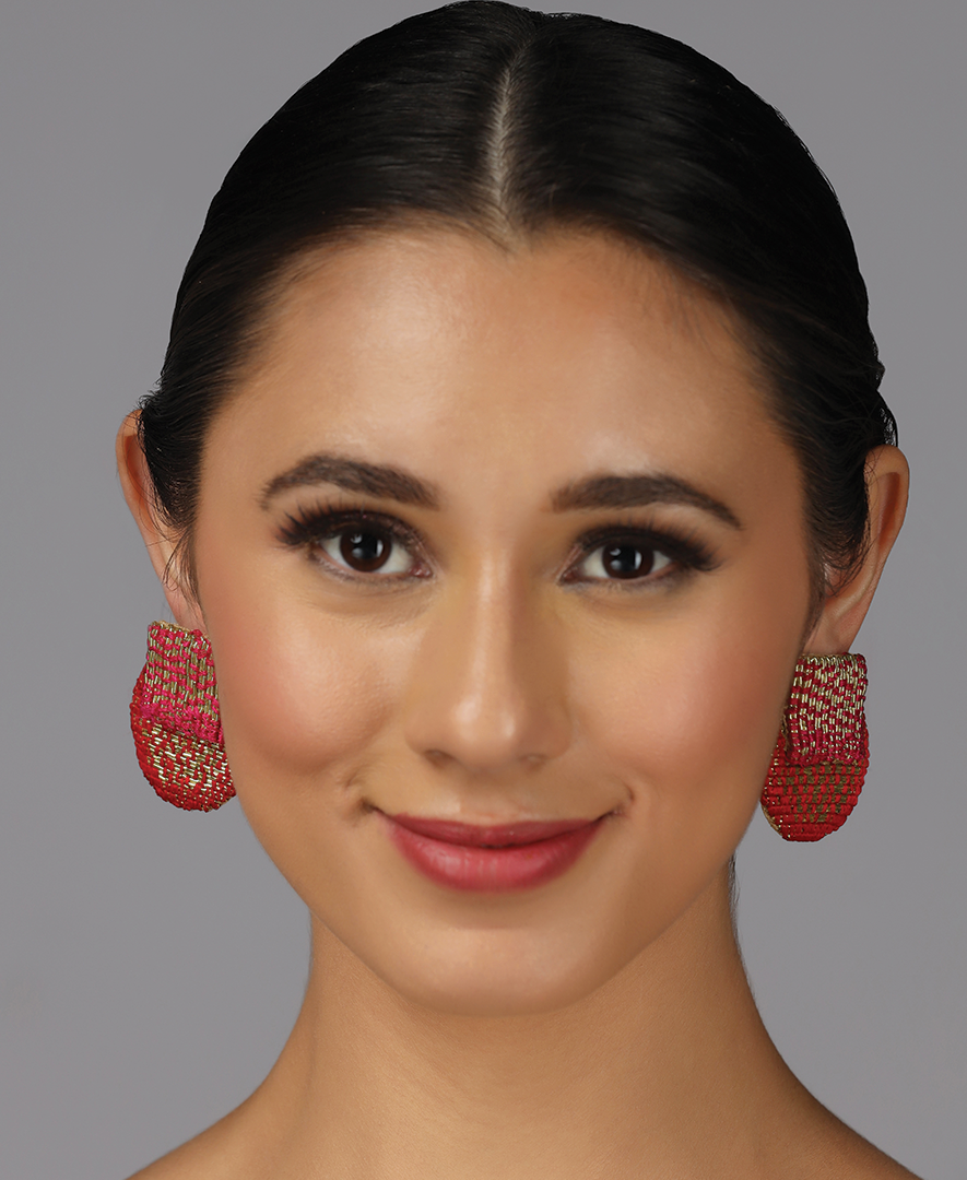 Square & Round Resham Studs