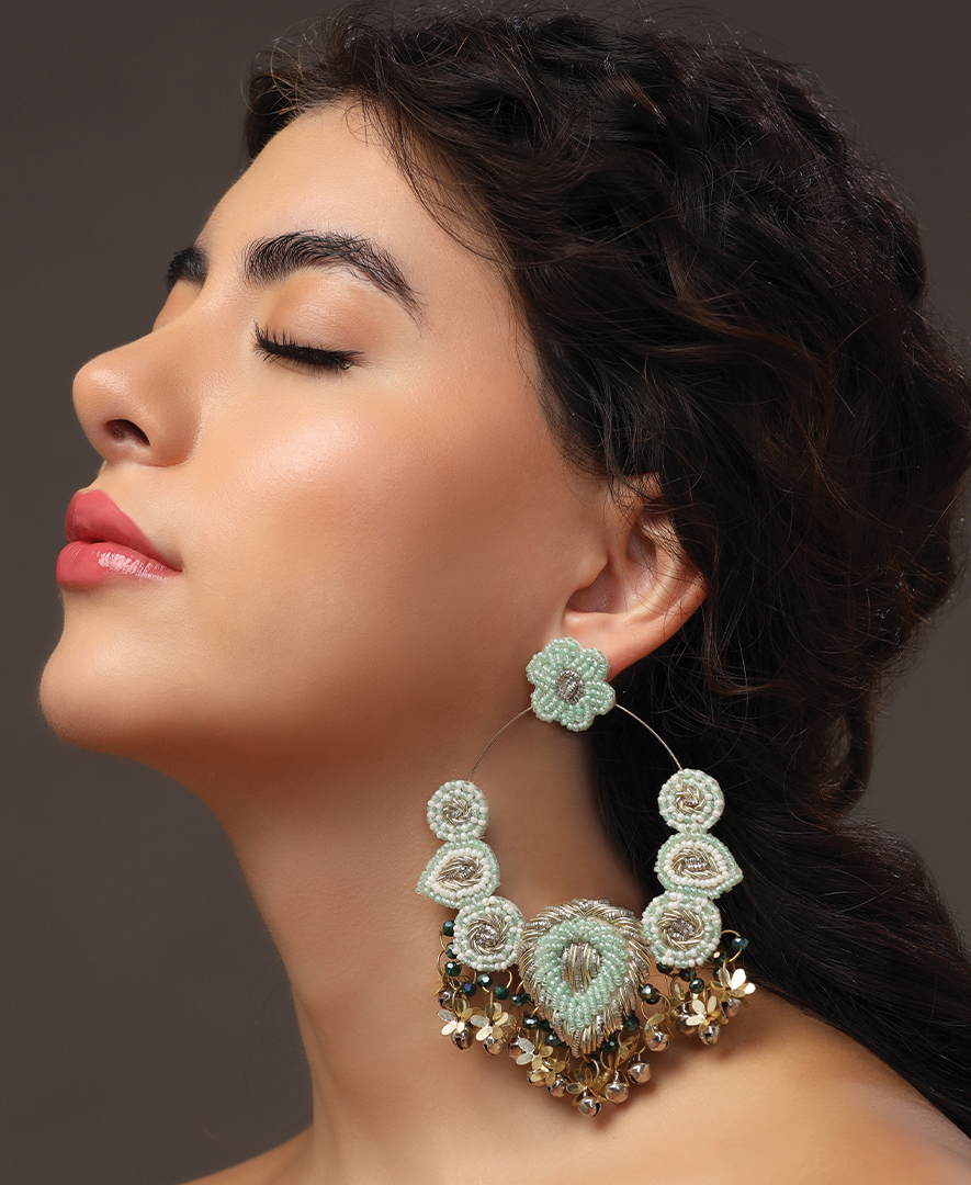 Phool Chakraa Pati Taar Earings