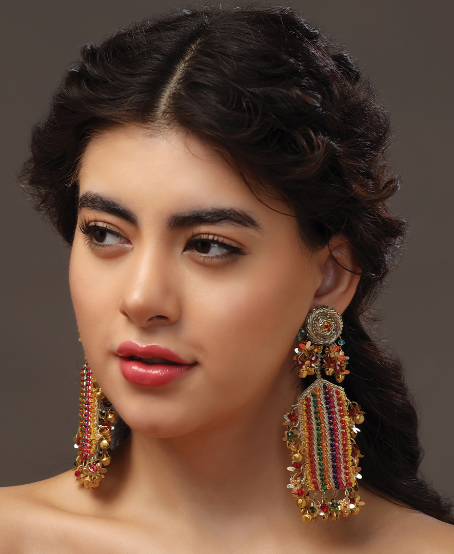 Multi Colour Rekha Earrings
