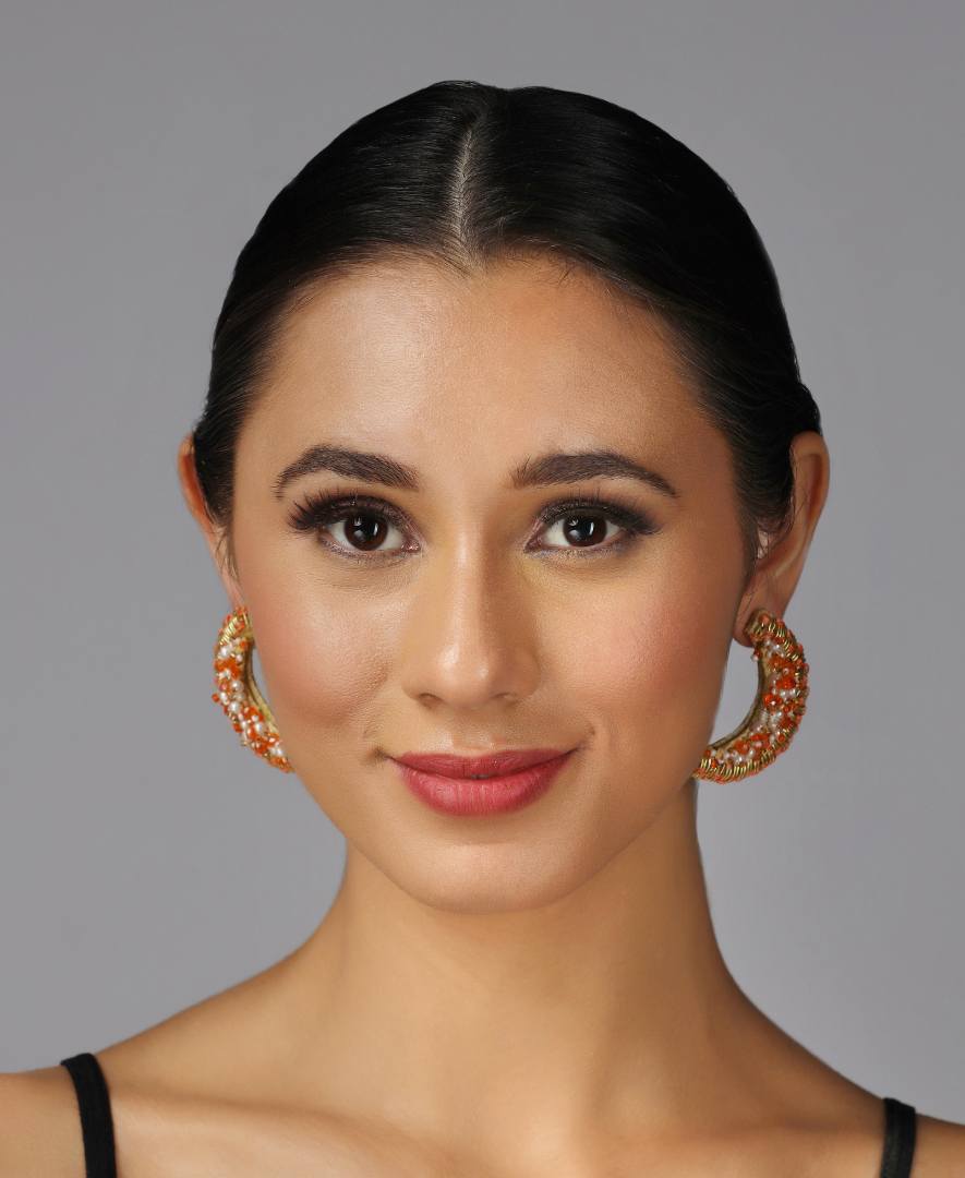 Orange Moon Studs