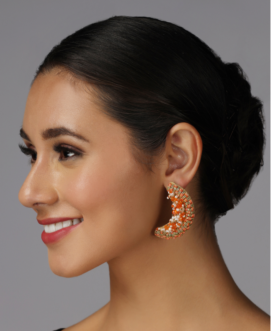Orange Moon Studs