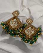 Gold and pearl varg danglers